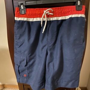 Boys size large 10-11 years old Gap lined swim trunks with side Velcro pocket